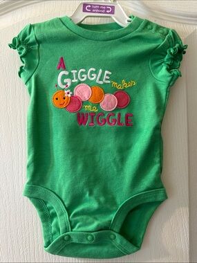 Carter's Green "A Giggle Makes Me Wiggle" One-Piece